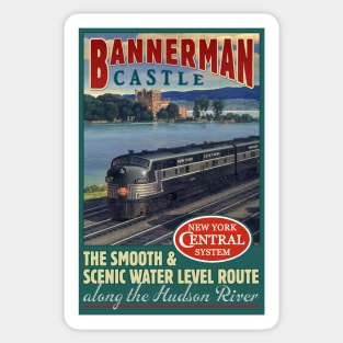 Bannerman Castle Hudson River NY Central Railroad Poster Sticker